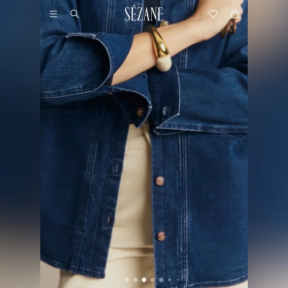 Sezane Will Jacket Indigo - Size S